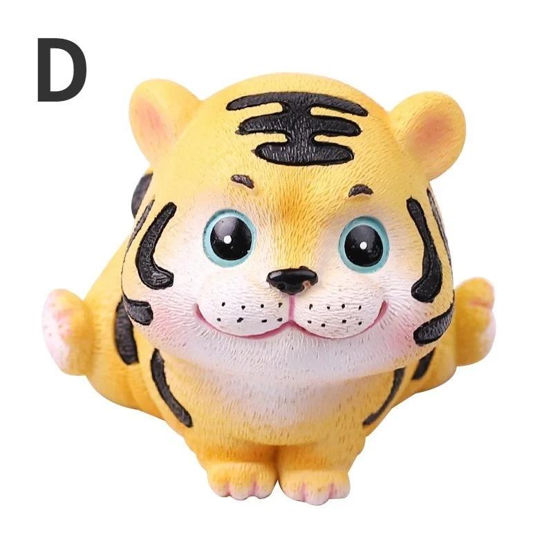 Cute Tiger Ornaments Micro Landscape Miniature Figurine Resin Craft Gift Desktop Garden Decor Home Miniatures Figurines