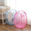 Breathable Clothes Storage Basket Mesh Laundry Basket Portable Dirty Clothes Basket