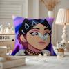 V-Valorant CLOVEGame Cushion Cover Anti-dustmite Pillowcase Invisible Zipper Silky Short Plush Sofa Cushion Cover