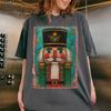 Preppy Brushstroke Nutcracker Christmas Watercolor Holiday Womens TShirt Colorful Xmas Regular Cartoons Print Kawaii Clothes