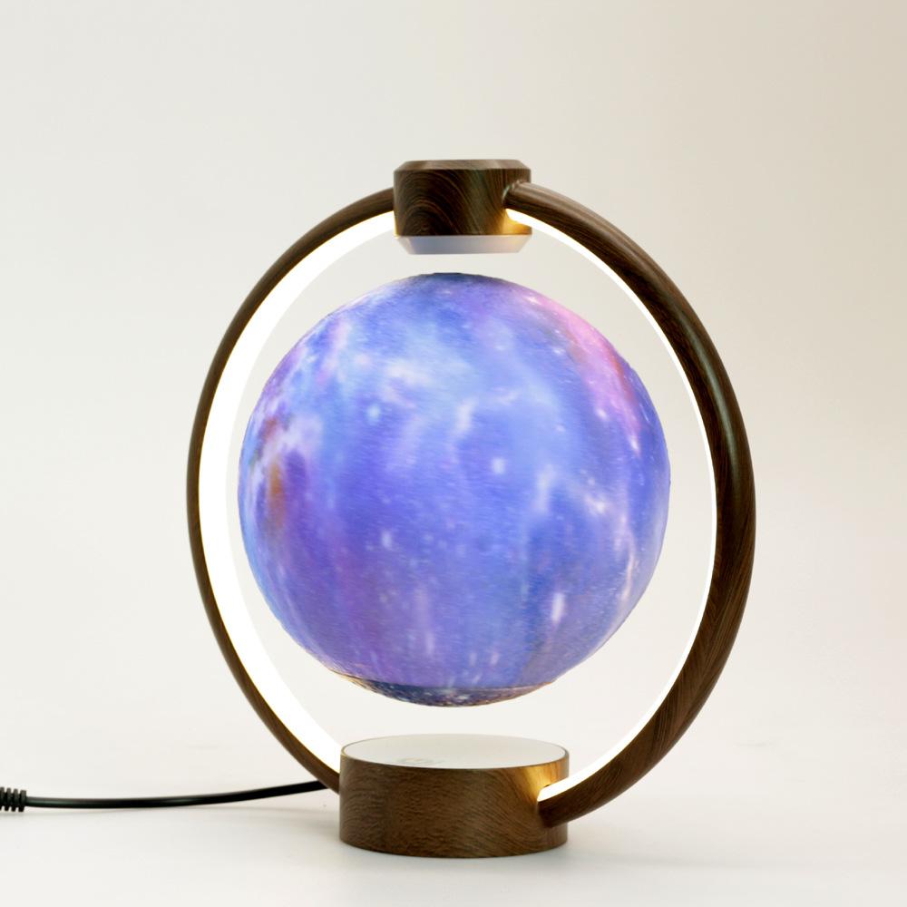 Lâmpada da Lua de Levitação Magnética com Rotação de 360 Graus, Alto-falante Bluetooth, Subwoofer Sem Fio, 7 Cores, Caixa de Som Flutuante Suspensa