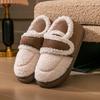 Retro lamb wool bag heel cotton slippers autumn and winter thick-soled velvet warm outer wear non-slip snow cotton shoes