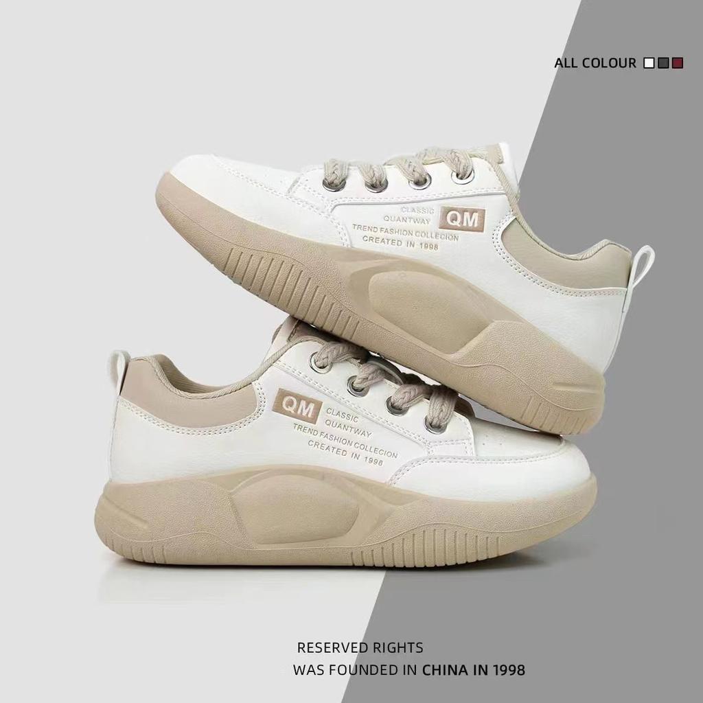 White Shoes Spring and Summer Thick Sole Lightweight Breathable Trendy Shoes Women's Casual Fashion High Comfortable Board Shoes Women's