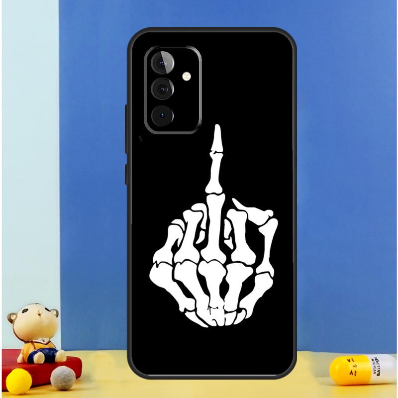 Skeleton Middle Finger Case For Samsung Galaxy A16 A36 A56 A06 A54 A34 A14 A13 A53 A12 A22 A32 A52 A35 A17 A15 A55