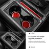 For Ford F150 SVT Raptor 2015-2020 Carbon Fiber Center Console Cup Holder Mats Coasters Trim Car Interior Tuning Accessories