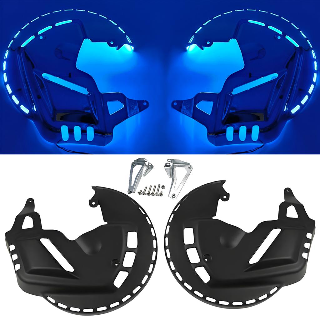 Matt Black For Honda GOLDWING GL1800 Brake Disc Rotor Covers LED 2001-2014 For HONDA F6B 2013 2014 2015