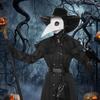 Joyasslly Halloween Cosplay Cape with Plague Crow Medieval Doctor Robe and Hat for School Cultural and Events Mask, Men's Costume, Set, Parties,