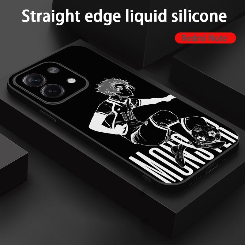 Sae itoshi cooles Anime-Mann-Muster Handyhülle Für Redmi Note 14 13 12 11 Pro Plus S 5G 14C A3 Weiche Schwarze Handyhülle