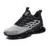 Men's shoes four seasons new flying woven blade running shoes breathable, lightweight shock absorption thick sole heightening casual sports shoes