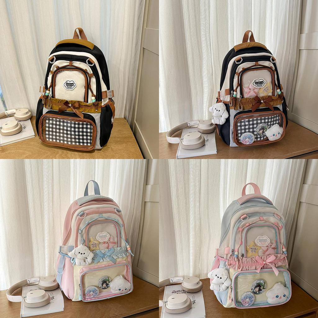 Cute Large Capacity Backpack For School Girls With Nylon Material