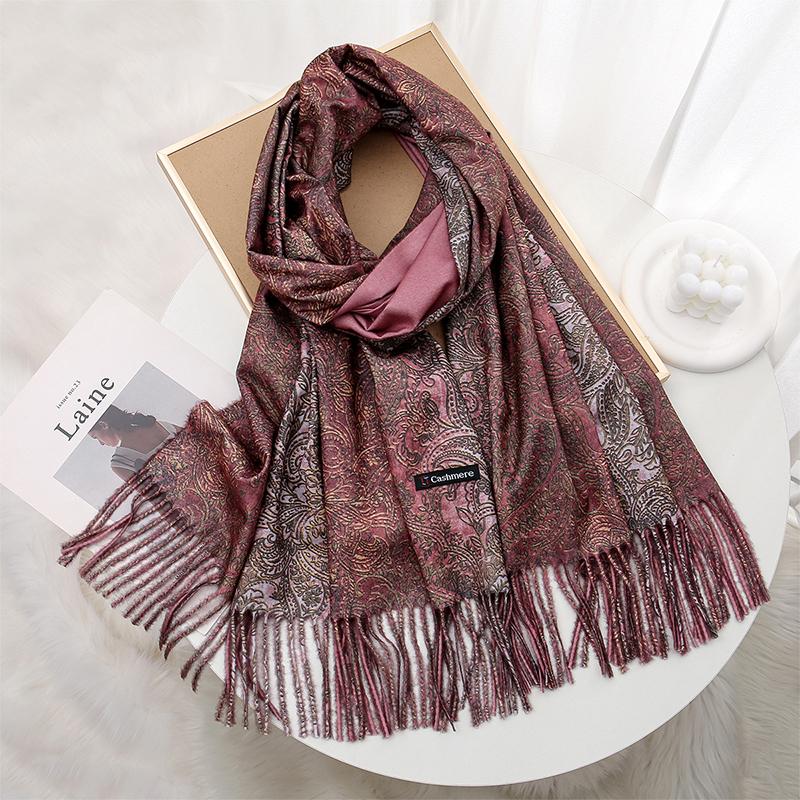 New Ladies Winter Scarf Paisley Printed Cashmere Shawl Scarf Headscarf Shawl and Scarf Women's Echarpe Scarf Luxury Brand
