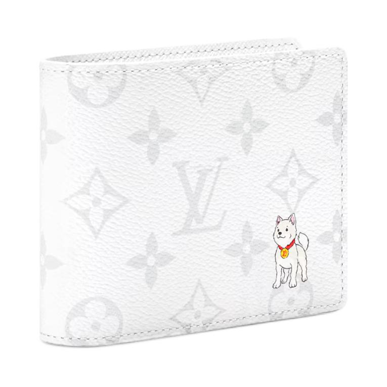 Louis Vuitton Seoul Limited Edition Jeju Dog Pattern Monogram Coated Canvas Wallet Men wallet White M27082