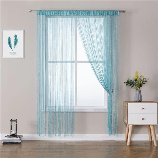Tenda a fili per porta Nappa lucida Linea flash Porta finestra Tenda mantovana Divisorio decorativo per matrimoni, camere da letto, feste