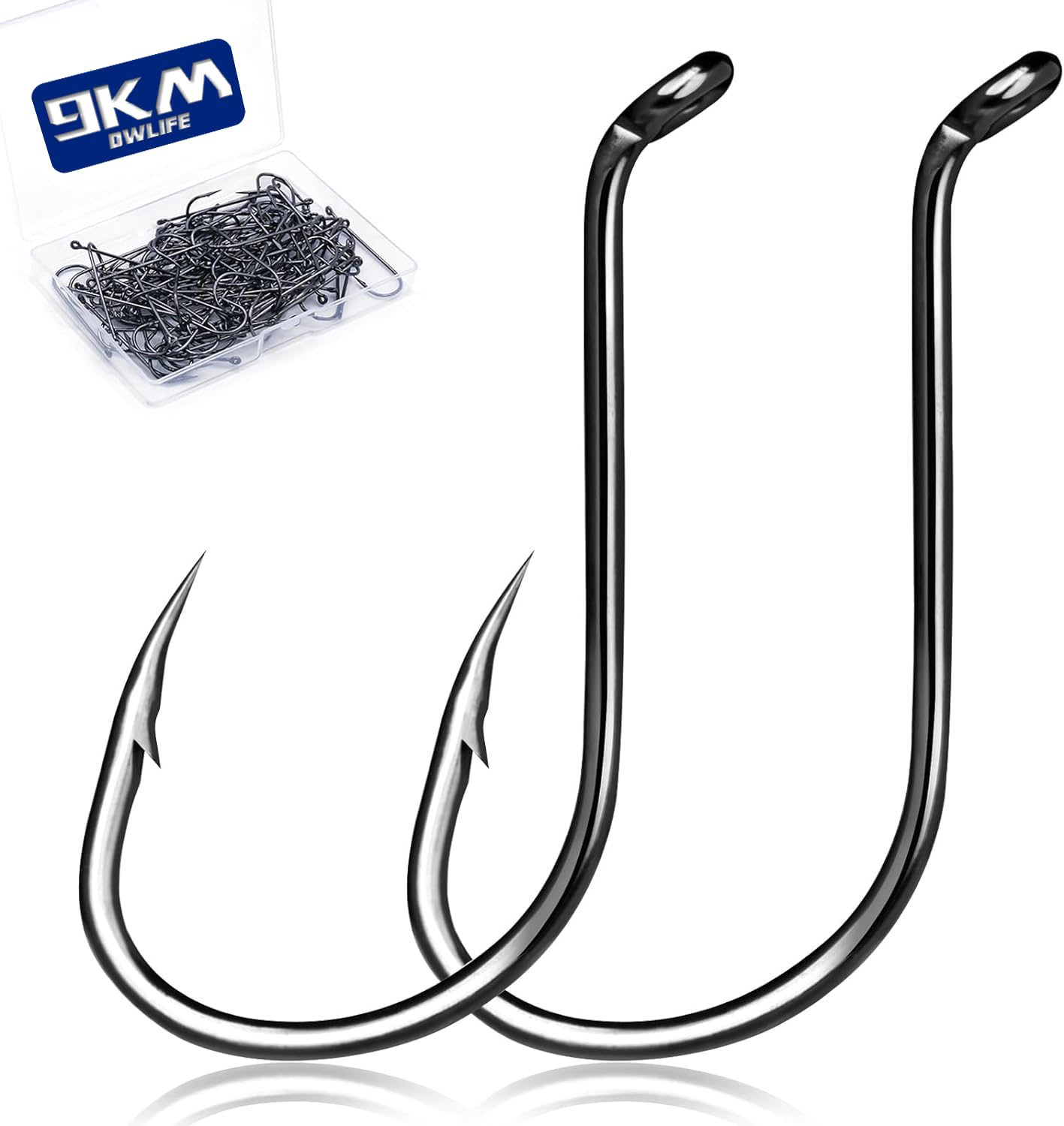 9KM DWLIFE Octopus Hook Octopus Fishing Hook Offset/With Bird/Black Fishing