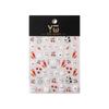 YITU Flat Rabbit Carrot Nail Stickers with Cherry Bow - YT4536