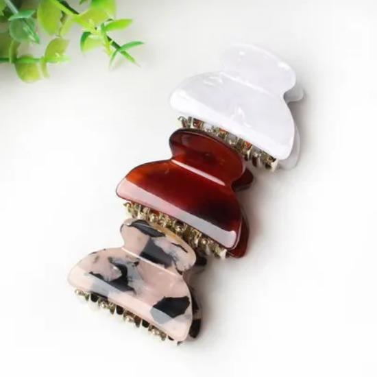 3pack Hair Clip Daisy Acrylic Plastic Small Hair Claw For Women Girls Fashion Gold Crab For Hair Tins Clamps Hair Accessories