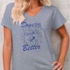Dogs Make My Life Better T Shirts Women Aesthetic Graphic Retro Vintage T Shirt Dog Lover Gift Dog Mom Casual Vneck Tops