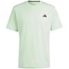 Solid Color Crew Neck Brand Logo Short Sleeve T-Shirt Men Tops Light-Green IT5396