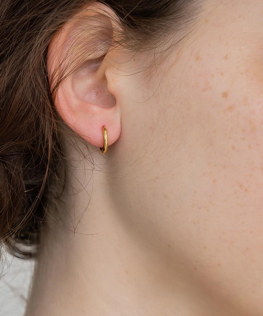 S'Secondo [Silver925] Lue Simple Small Ring Earrings_2 Colors