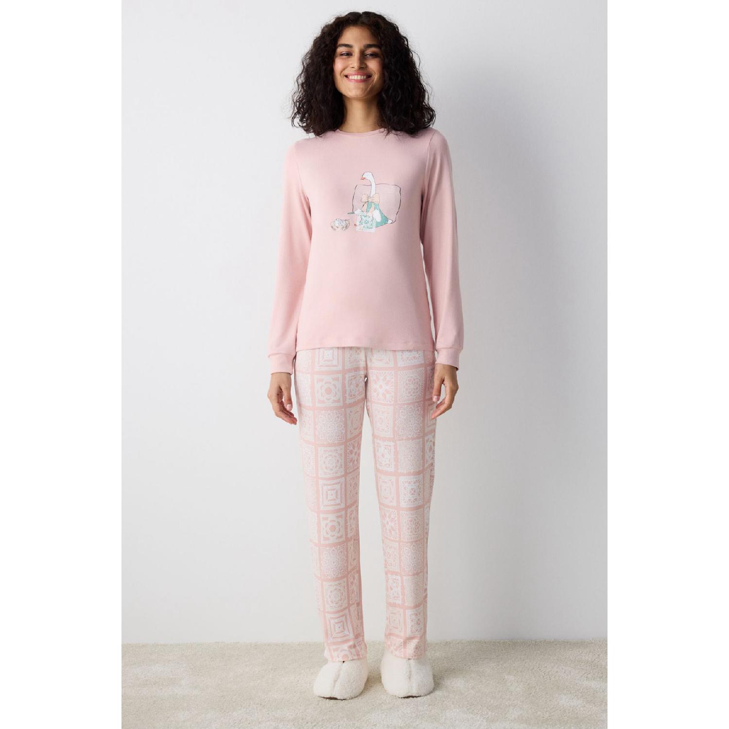 

Dreamy Pink Thermal Pajama Set S чистий