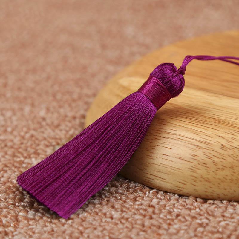 10pcs 8cm Tassel Earrings Polyester Silk Brush Pendant Earring Charm Satin Tassel DIY Jewelry Making Findings Handmade Craft