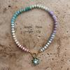 Yori Trendy Handmade Acrylic Rainbow Flower Colorful Beaded Necklace Summer Beach Necklace Jewelry Gift