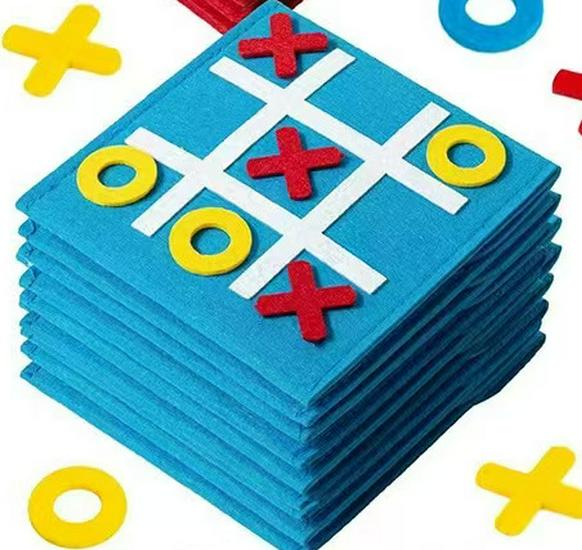 Children's Tic-Tac-Toe Felt Game: Early Education Logical Thinking Toy
