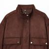 European and American style, new women's clothing, pockets with anti-velvet bomber jacket jacket 3046/258