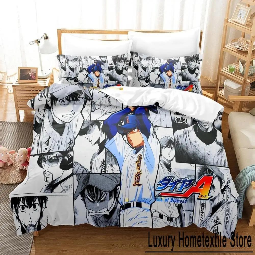 

Постельное белье Ace Of Diamond Односпальное, Полуторное, Двуспальное, Евро, King Size 3D Печать Аниме Комплекты Пододеяльников Для Взрослых и Детей 70x133cm 2pcs