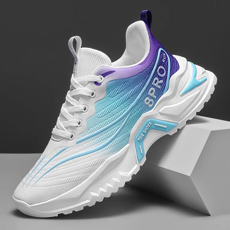 

Men s casual walking sports shoes spring and summer flat non-slip breathable loafers large size running vulcanized men s shoes 44 небо синє кольору