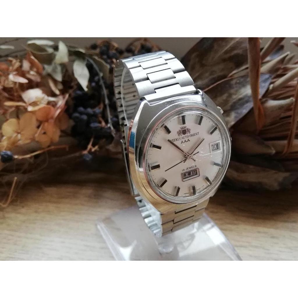 Used Overhauled Orient Weekly Auto AAA 19 jewels automatic winding antique watch
