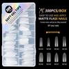 33mm Long Traceless Frosted Stick-On Nail Tips, Full/Half-Cover, No Filing Needed, 300 Pieces