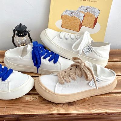 Kawaii Damen Sneaker Weiß Tennis Damenschuhe Canvas Slipper Damen Reihenschuhe Plateau Flats Lässige Damen Vulkanisierte Schuhe