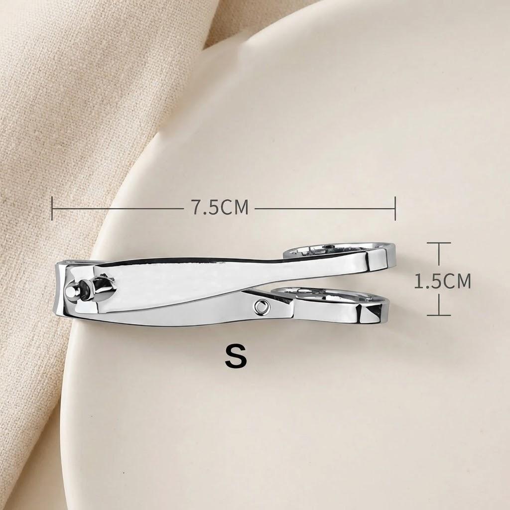 

Stainless Steel Nail Clipper Hand Ring Design Flexible Non-slip Sharp Cutting Edge Fits Nail Curvature