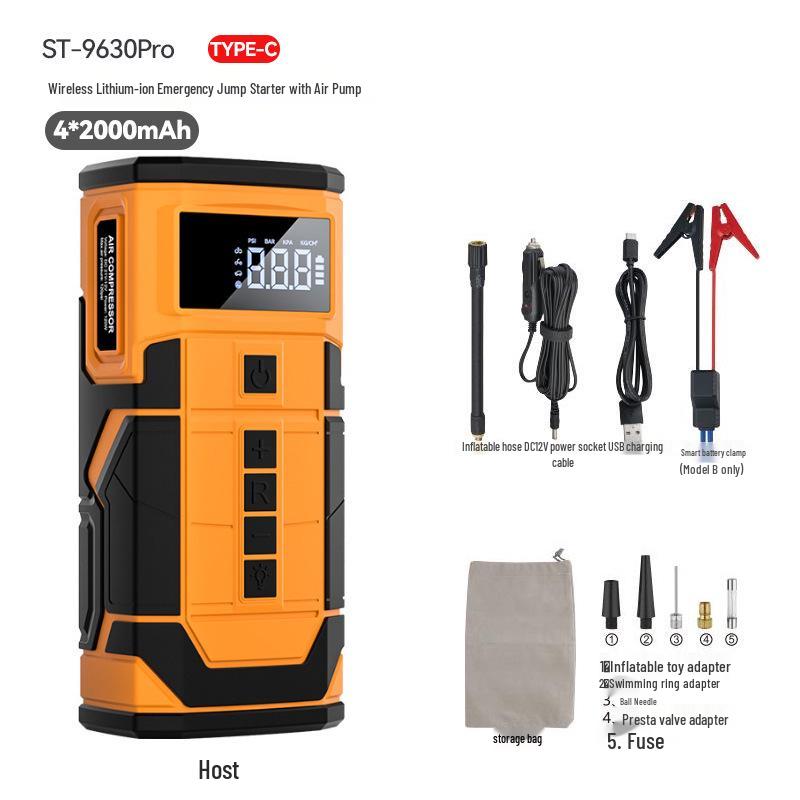 12V Compact Car Jump Starter with SOS Light Power Bank