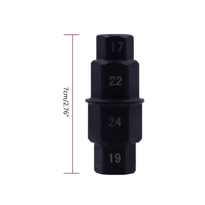 Tool for Motorcycles 3/8” Inch Allens Socket Front Wheel Hubs Spindle Adapter 17mm 19mm 22mm 24mm