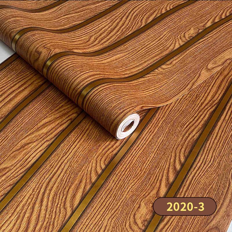 Self-Adhesive Imitation Wood Grain Wallpaper - Moisture-Proof Wall Decoration for Bedrooms