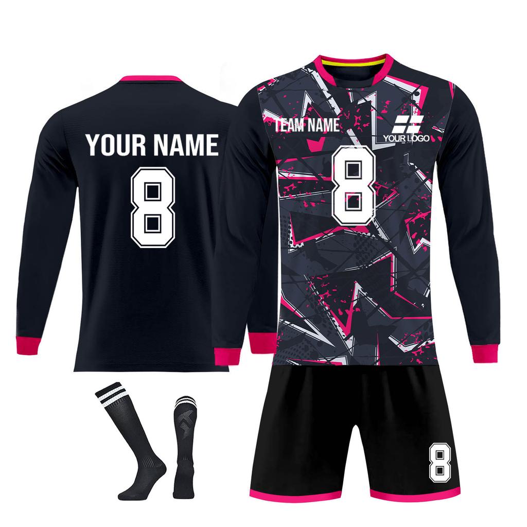 Personlig skjortesett for menn jenter med navnenummer Spesialtilpassede fotballdrakter for gutter treningsdress
