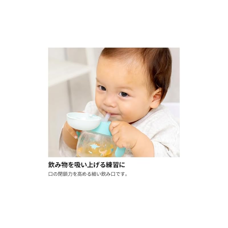 Richell Try Leak-Free Straw Mug® Tulip 270ml (Suitable for Babies 7 Months and Up) Spill-proof Polypropylene 120763