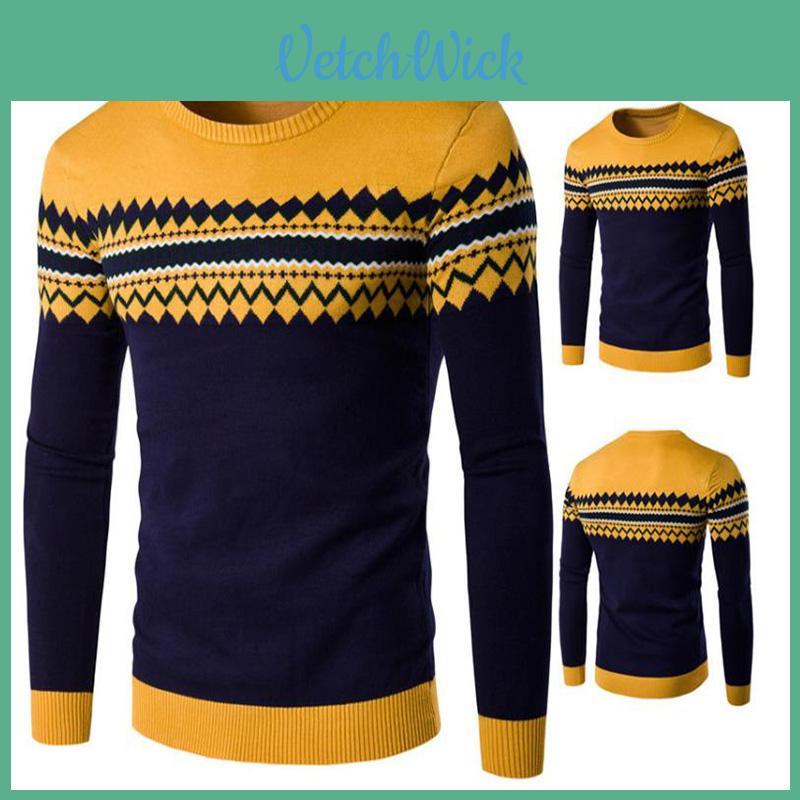 Stylish Men's Turtleneck Sweater In Jacquard British Fashion For Casual Wear