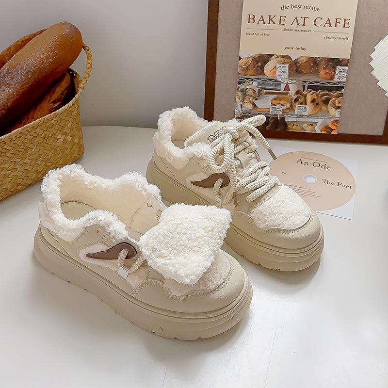 Belle 22 jesień i zima nowe płaskie miękkie podeszwy buty codzienne buty pluszowe B21