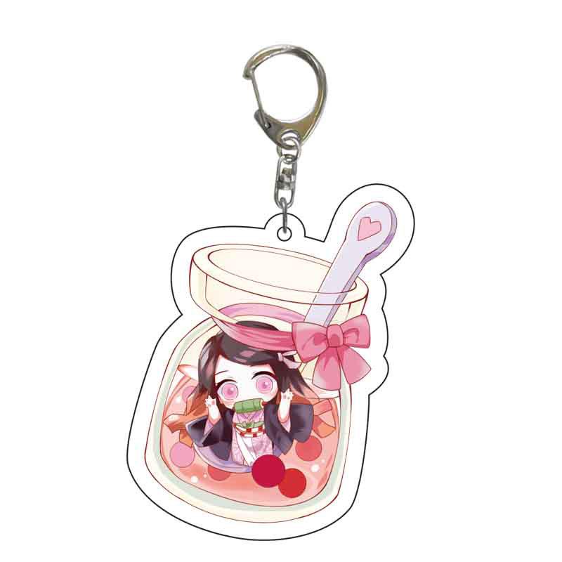 Demon Slayer Nezuko & Muichiro Double-Sided Acrylic Keychain 5.5 cm