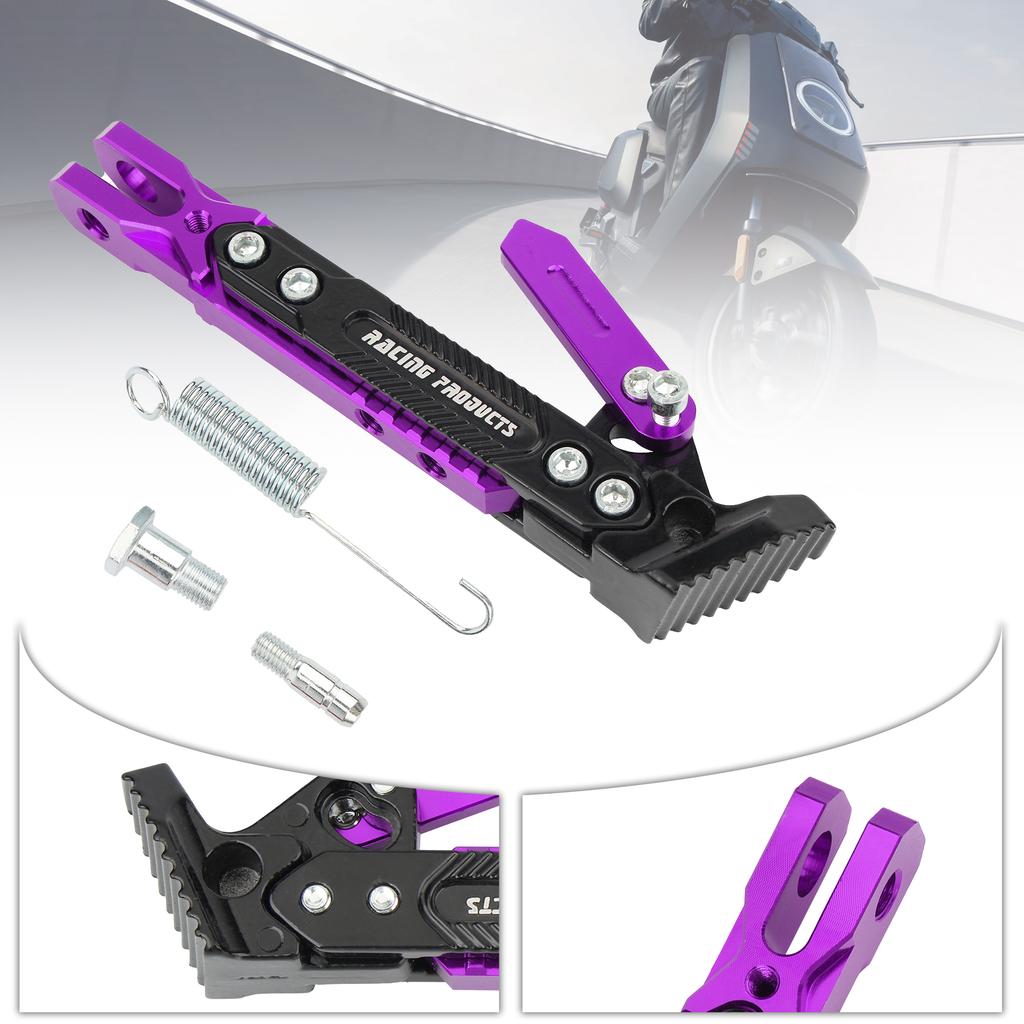 Universal Motorcycle Kickstand Telescopic Adjustable Metal Side Supports CNC Motorbike Scooters Parking Bracket Modified Parts