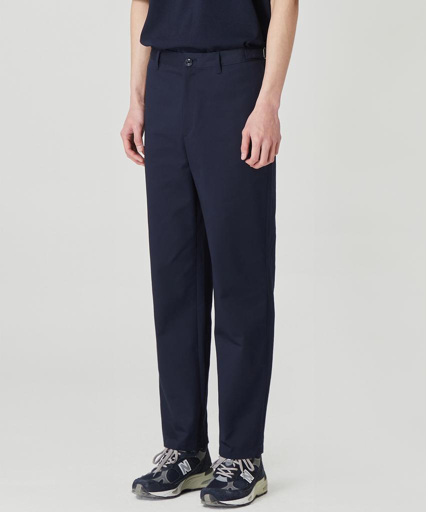 247Silijeu Adjustable Cotton Chino Pants Dark Navy