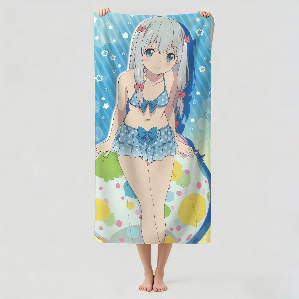 Anime cute I-Izumi S-Sagiri Towel Drying Bath Towel Applicable To Light Swimming Camping Yoga Beach Out