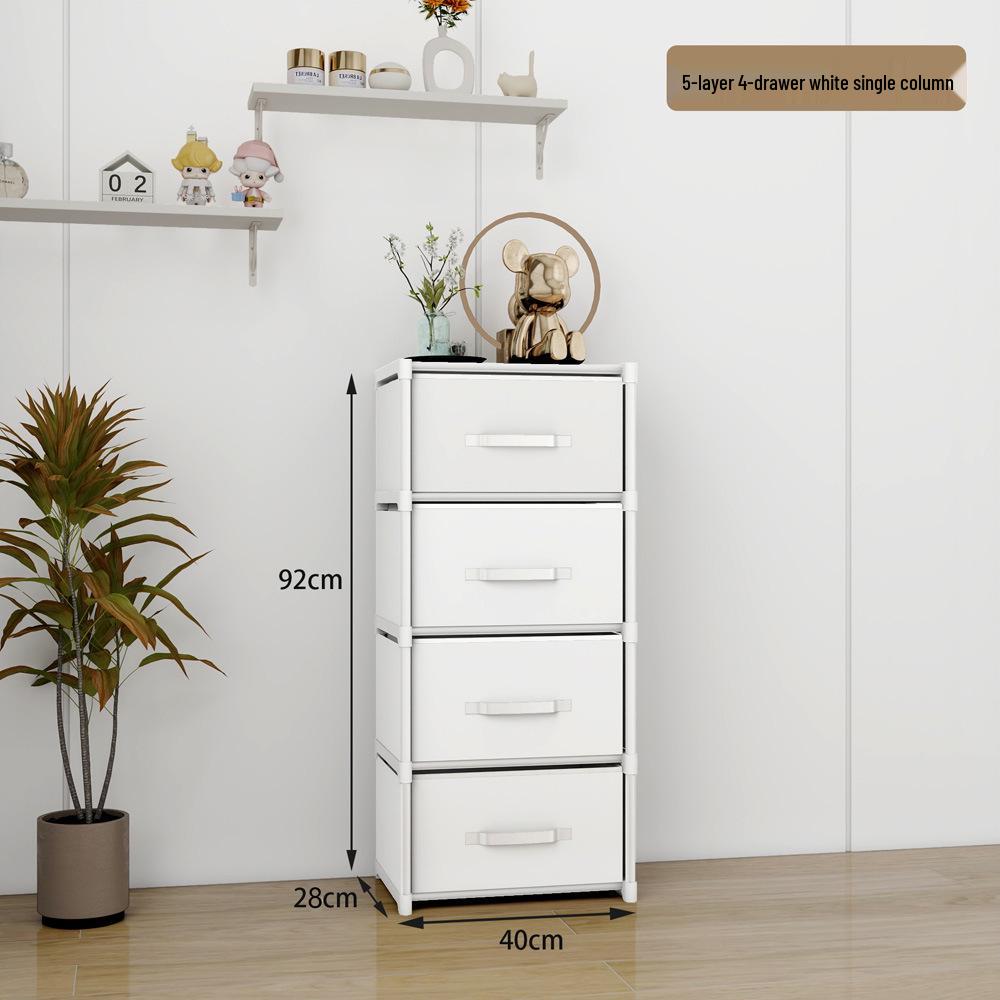 Dormitory Large Capacity Drawer Storage Cabinet, Assembled Shelves for Home Sundries