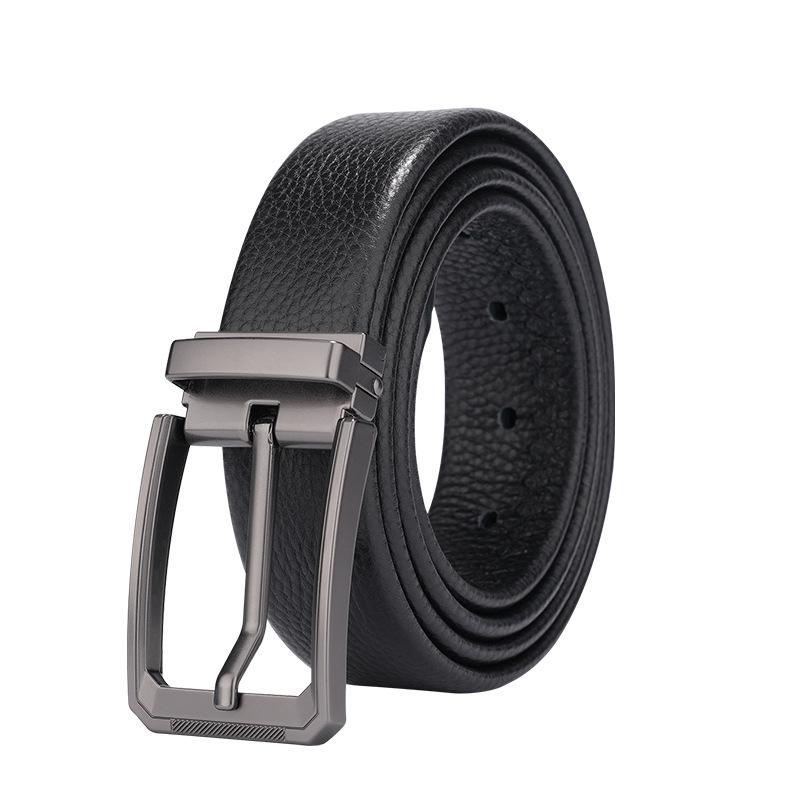Belt Men'S Leather Casual Simple Pin Buckle Cowhide Belt Trendy Belt Belt Men'S Versatile Modern Belt Men'S