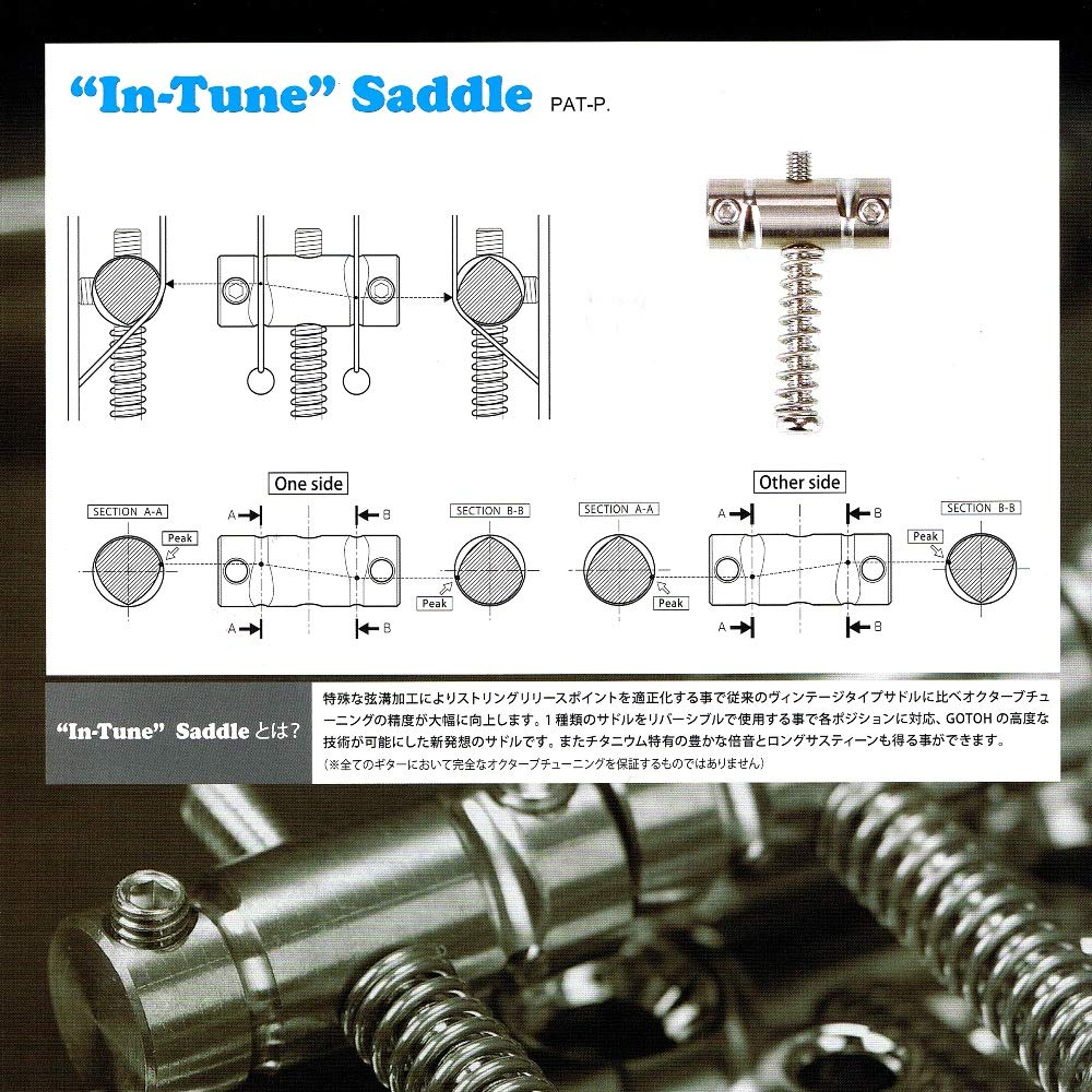 GOTOH BS Set of Brass Saddles for String Length Adjustment In In-Tune 3-piece [Made Japan]