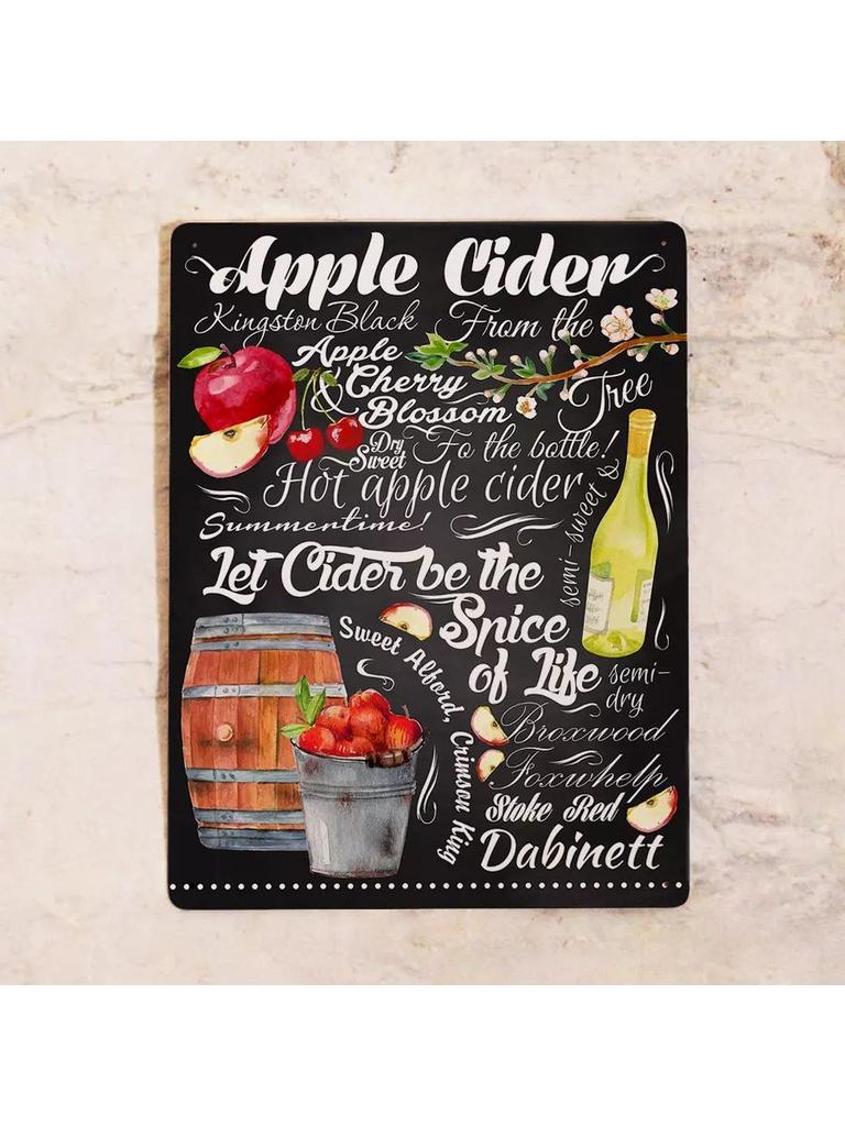 Beer and Snacks Tin Sign 20x30cm, Vintage Pub Wall Art Decor