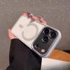 Applicable to iPhone17Promax transparent magnetic mobile phone case Apple 16 metal eagle eye lens all-inclusive protective case